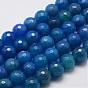 Natural Agate Bead Strands, Dyed, Faceted, Round