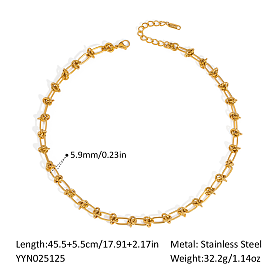 Ожерелья из нержавеющей стали с цепочкой с овальными и узловыми звеньями для унисекс