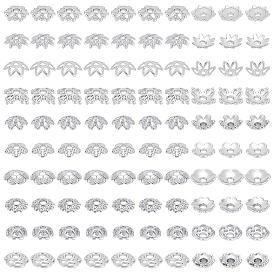 100 шт. 10 стили латунные колпачки для бусин, цветок