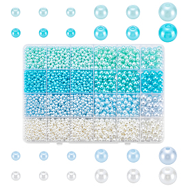 12 стиль бусины из искусственного жемчуга из АБС-пластика, круглые