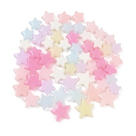 Пластиковые бусины, имитация желейных бусин, звезда