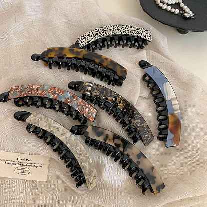 Заколки для волос банан из ацетата целлюлозы (смолы), аксессуары для волос для женщин и девочек