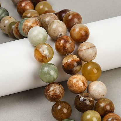 Природного нефрита Xiuyan бисер нитей, круглые