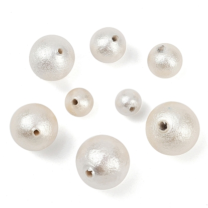 Сжатые хлопковые жемчужные бусы, экологически чистый, круглые