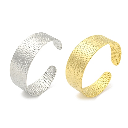 304 текстурированные открытые браслеты из нержавеющей стали для женщин