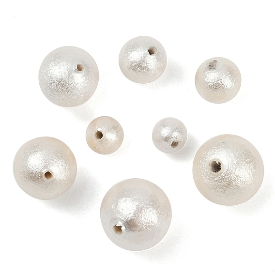 Сжатые хлопковые жемчужные бусы, экологически чистый, круглые