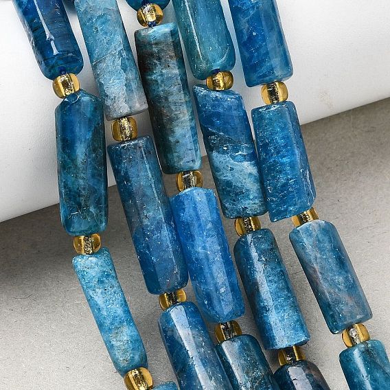 Природного апатита нитей бисера, колонка, с бисером