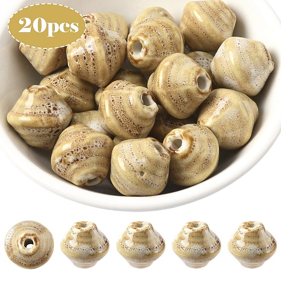 20шт. фарфоровые бусины ручной работы, для украшения браслета/ожерелья, Диетические аксессуары, форма волчка