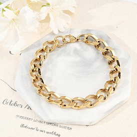 304 браслеты-цепочки с кубинскими звеньями из нержавеющей стали для женщин и мужчин, ионное покрытие (ip)