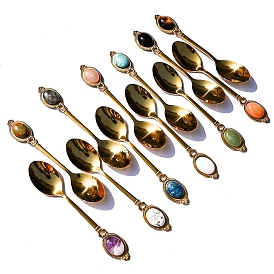 403 Stainless Steel Spoon, with Gemstone