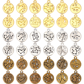 72Штатные подвески со знаками зодиака 12 Подвеска-шарм в виде созвездия из сплава для изготовления ювелирных изделий, ожерелий, сережек и поделок