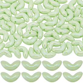 80шт. прозрачных акриловых бусин с УФ-покрытием, радужный, лепестки тюльпана