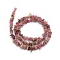 Natural Red Tourmaline Beads Strands, Chips, 6~10x4~6x3~5mm, Hole: 1mm, about 15~16 inch