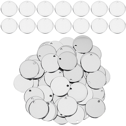 60Stück Edelstahlanhänger, Blanko-Anhänger stempeln, Flachrund
