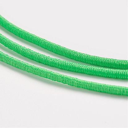 Round Elastic Cord, with Fibre Outside and Rubber Inside, for Bracelet String, DIY Face Cover Mouth Cover