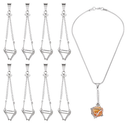 10 шт. 201 и 304 подвески-мешки из нержавеющей стали в технике макраме