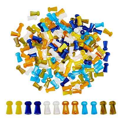 150шт 6 цвета бусины из натуральных пресноводных ракушек, окрашенные, гриб