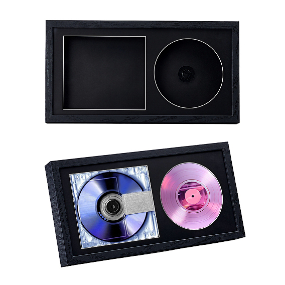 Man-made Board Plastic CD Display Stands, Photo Frame Hanging Stands for CD, Rectangle