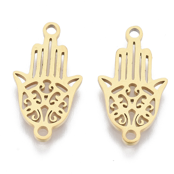201 соединительные звенья нержавеющие, лазерная резка, hamsa рука / рука fatima / рука miriam
