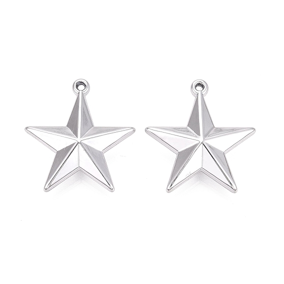 UV Plating Acrylic Pendants, Star Charms