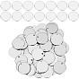 60Pcs Stainless Steel Pendants, Stamping Blank Tag Pendants, Flat Round