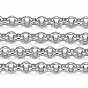 Vacuum Plating 304 Stainless Steel Rolo Chains, with Spool, Unwelded, for Jewelry Making