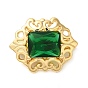 Латунь, со стеклянными застежками, без кадмия, без никеля и без свинца, шестиугольник, зелёные