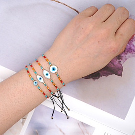 Boho Evil Eye Friendship Bracelet Handmade by MZ: Minimalist Ethnic Style