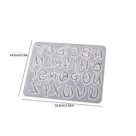 Food Grade DIY Pendant Silicone Molds, Resin Casting Molds, Alphabet