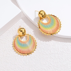 Плоские круглые 304 из нержавеющей стали болтаться серьги-гвоздики