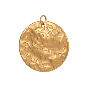 304 подвески из нержавеющей стали, плоские круглые прелести, ионное покрытие (ip), с целью перехода в кольце