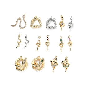 Латунные микро проложить кубического циркония подвески, змеиные чары