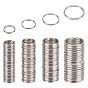 192Pcs 4 Style Iron Split Key Rings, Keychain Clasp Findings, Ring