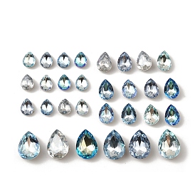 K 5 кабошоны из стеклянного страза, задние и задние, граненые, слеза