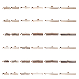 120 шт 6 стили железные скользящие на конце застежка трубы, без кадмия и без свинца, торцевые крышки слайдера