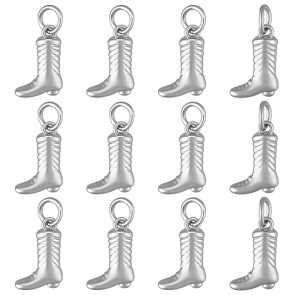 12 шт. Латунные подвески, с целью перехода в кольце, ботинок