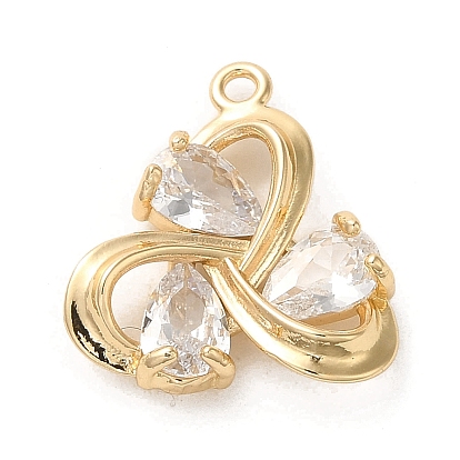 Латунные микро проложить кубического циркония подвески, без кадмия, без никеля и без свинца, цветок