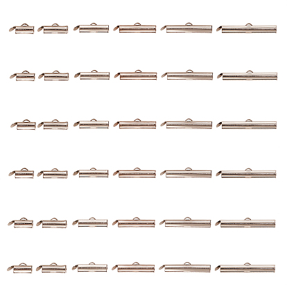 120 шт 6 стили железные скользящие на конце застежка трубы, без кадмия и без свинца, торцевые крышки слайдера