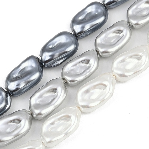 Гальванические стеклянные бусины, имитации жемчуга, самородки