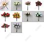 10 piezas 10 colores tela simulación flor 12 cabezas un ramo rosas, para manualidades diy boda decoración del hogar