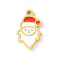 304 нержавеющей стальной эмали подвески, прелести снеговика, ионное покрытие (ip), реальный 18 k позолоченный