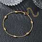 304 Stainless Steel Oval Round Snake Chain Bracelets, Ion Plating(IP)