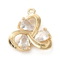 Латунные микро проложить кубического циркония подвески, без кадмия, без никеля и без свинца, цветок