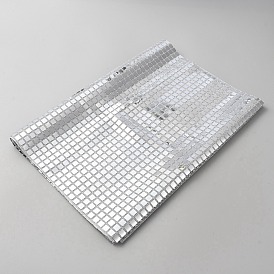 Polyester Sequin Table Runners, Wedding Party Table Decoration, Rectangle with Grid Pattern