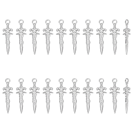 20 шт. 304 подвески из нержавеющей стали, очарование меча