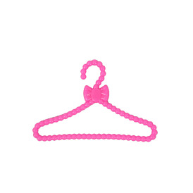 Bowknot Plastic Doll Clothes Hangers, for Doll Clothing Outfits Hanging Supplies