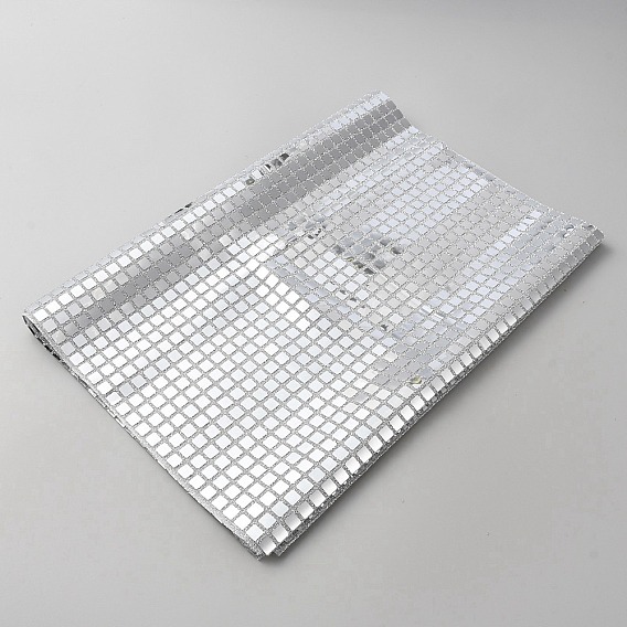 Polyester Sequin Table Runners, Wedding Party Table Decoration, Rectangle with Grid Pattern