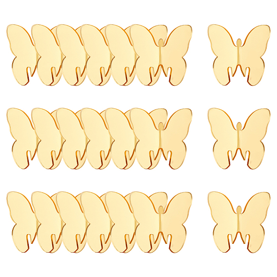 24Шармы из акрилового бокала для вина, бокал маркер, бабочка