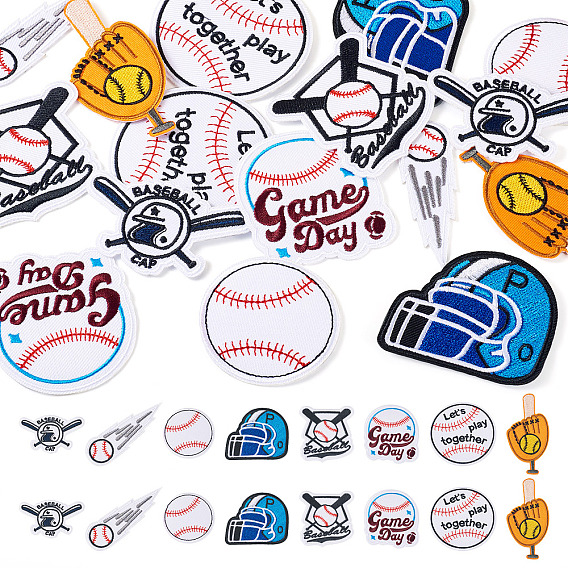 16шт 8 стили компьютеризированной ткани для вышивки гладить/пришивать нашивки, аксессуары для костюма, узор на спортивную тему