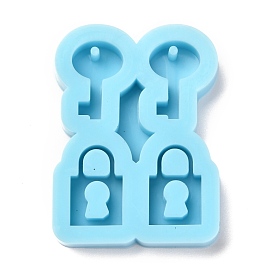 Pendant Silicone Molds, Resin Casting Molds, For UV Resin, Epoxy Resin Jewelry Making, Lock & Key